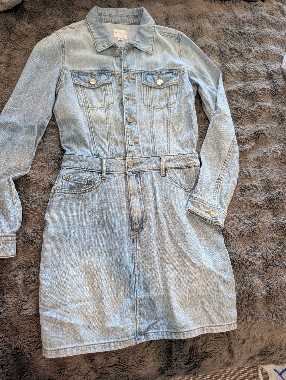 Guess Long Sleeved Jean Dress